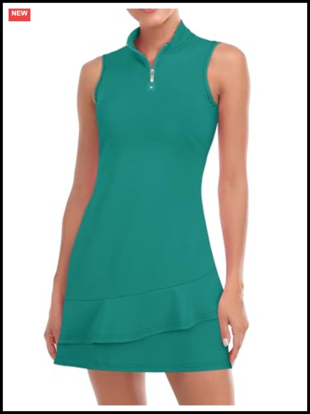Viracy Women's Sleeveless Athletic Golf Tennis Dress with Shorts Pockets,